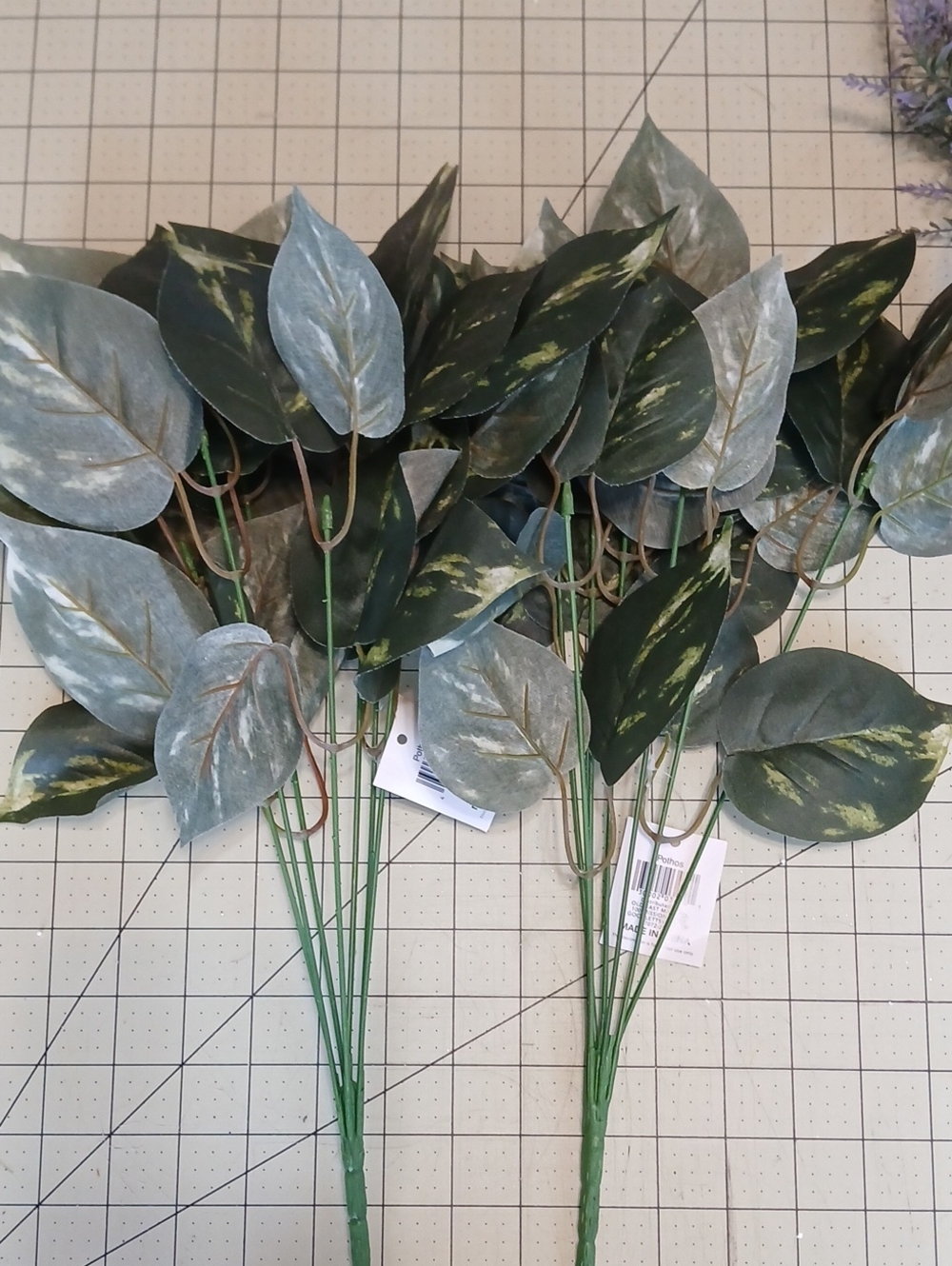 Artificial Pothos Bushes - Set Of 2